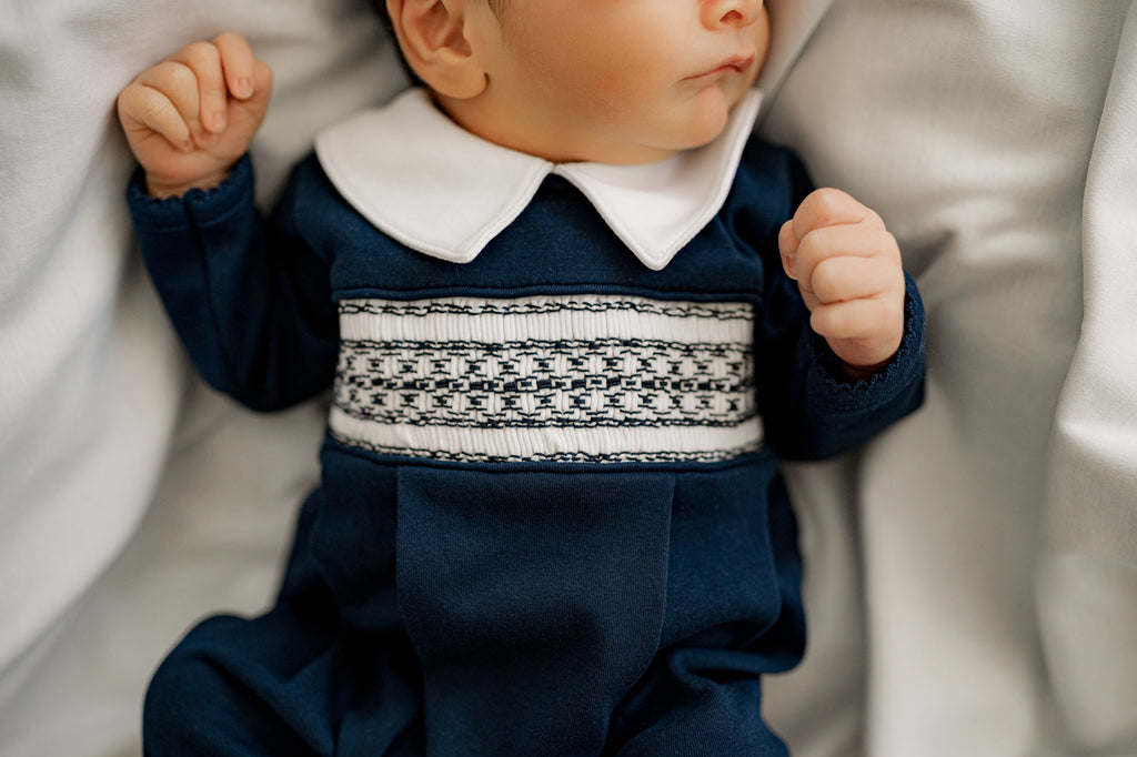 Heritage – Hand-Smocked Pima Cotton Footie